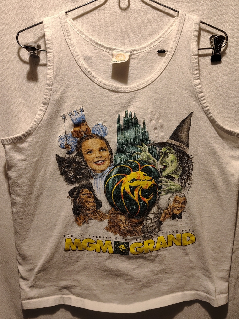 1993 Wizard Of Oz MGM Grand Hotel Casino & Theme Park Cotton Tank Top Size L